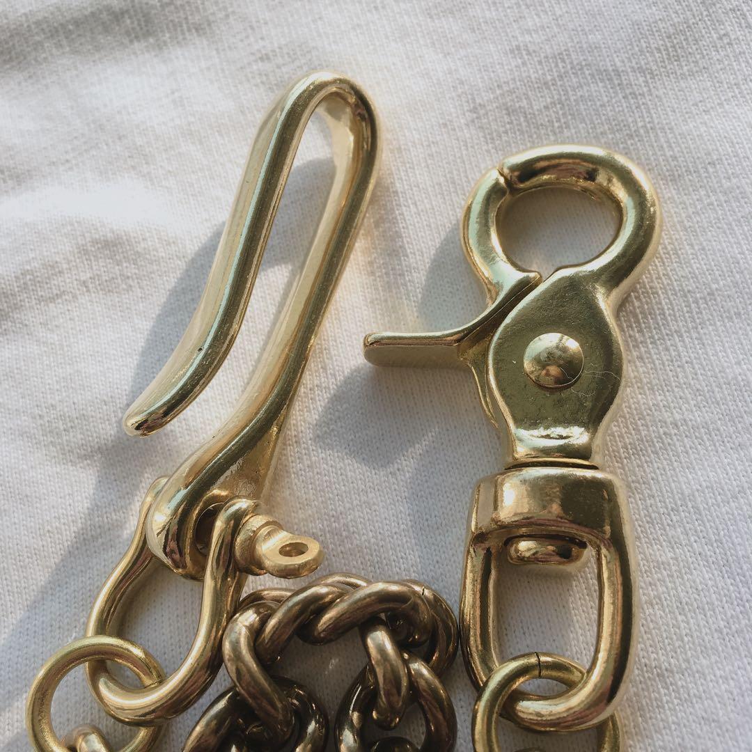 専用 真鍮小豆ウォレットチェーン×5 真鍮ナスカンウォレットチェーン×10