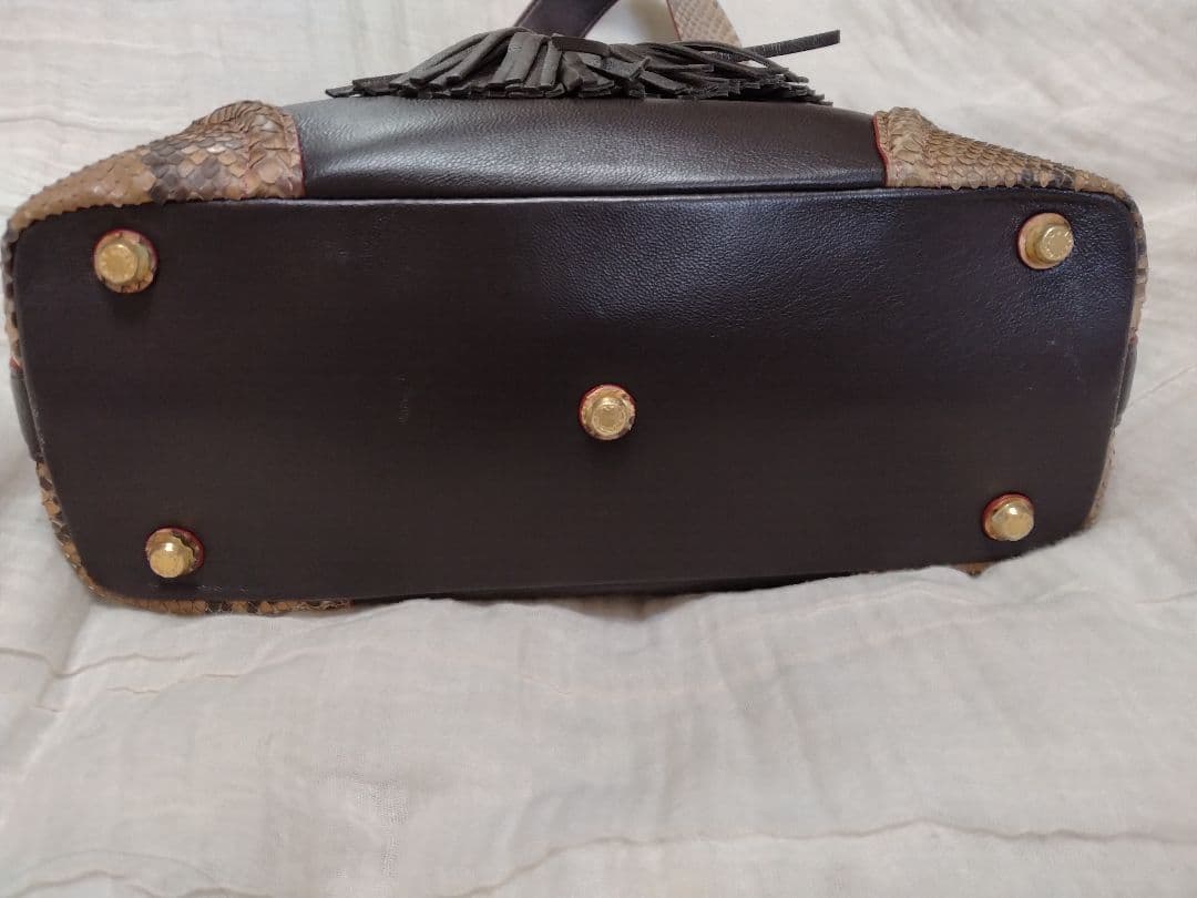 【未使用】ココセリュクスゴールド 3WAYトートバッグ *ダークブラウン