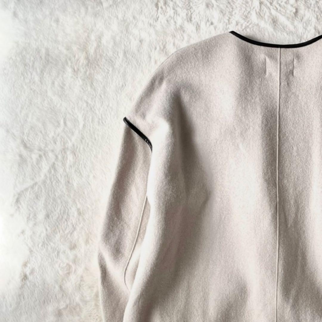 美品✨23区 コンプレストパイルショートアウター ウール ライトベージュ 38M