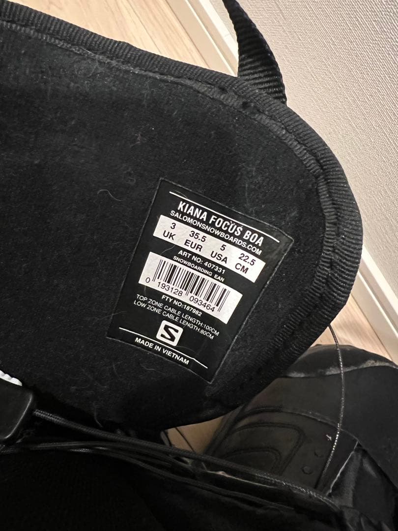 サロモン ブーツ ダブルボア KIANA FOCUS BOA 22.5