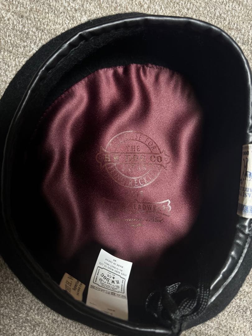 THE H.W.DOG & CO. ベレー帽 サイズ40 ブラック