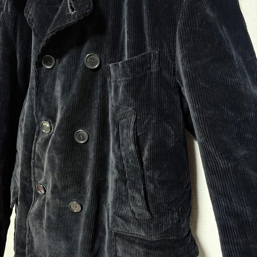 美品 希少 フランス製 ビンテージ 太畝コーデュロイ ダブルジャケット