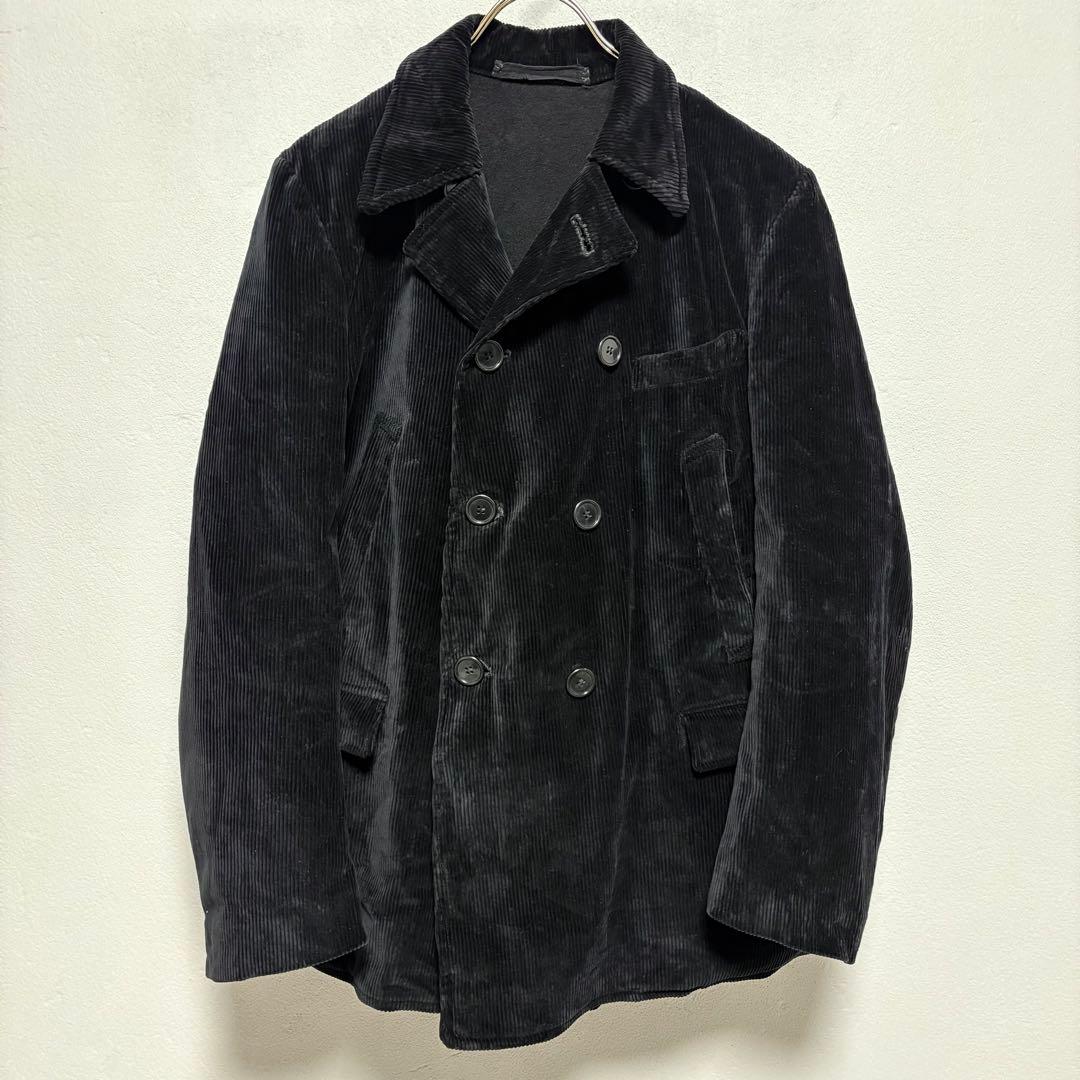 美品 希少 フランス製 ビンテージ 太畝コーデュロイ ダブルジャケット