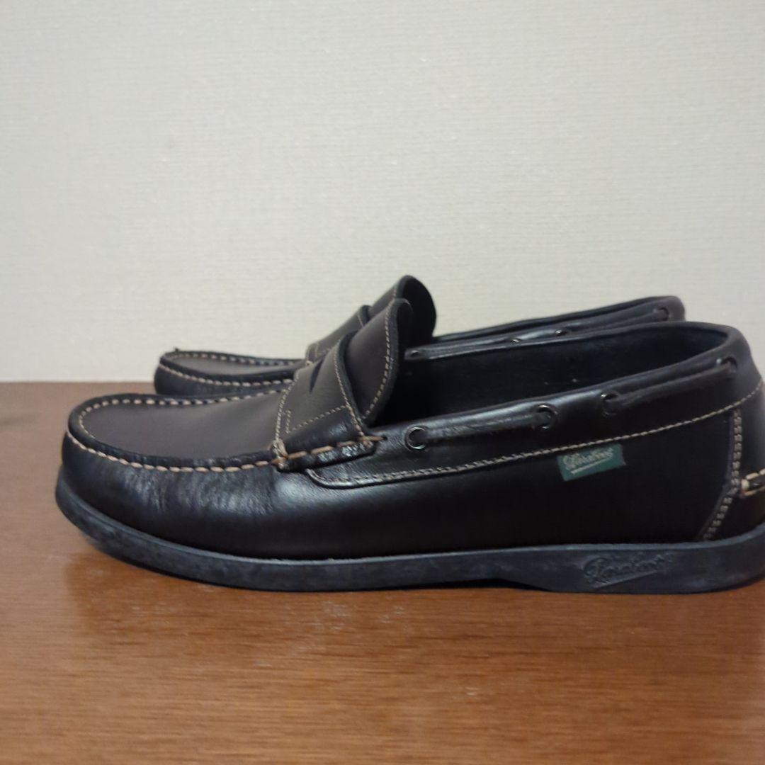 Paraboot　BEAMS別注　紺レザー デッキシューズ スリッポン