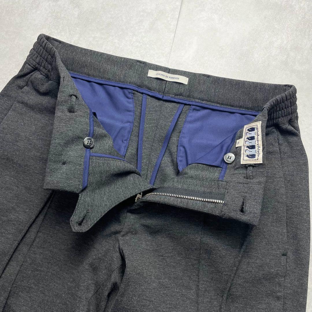 極美品✨ジャブスアルキビオ マサッチョ 永久クリース グレー スラックス 46