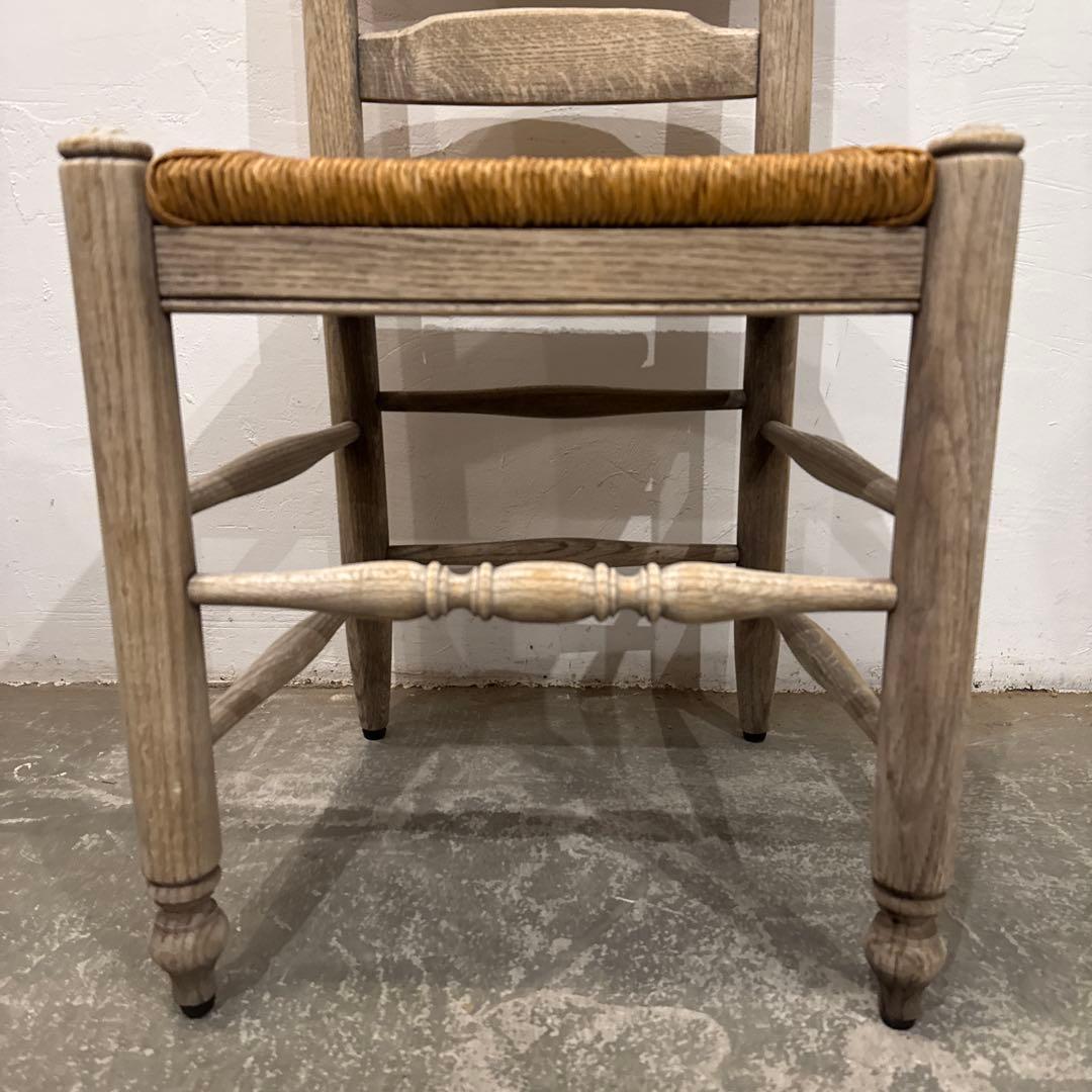 CASAダイニングチェア　カフェチェア　藁座面　剥離