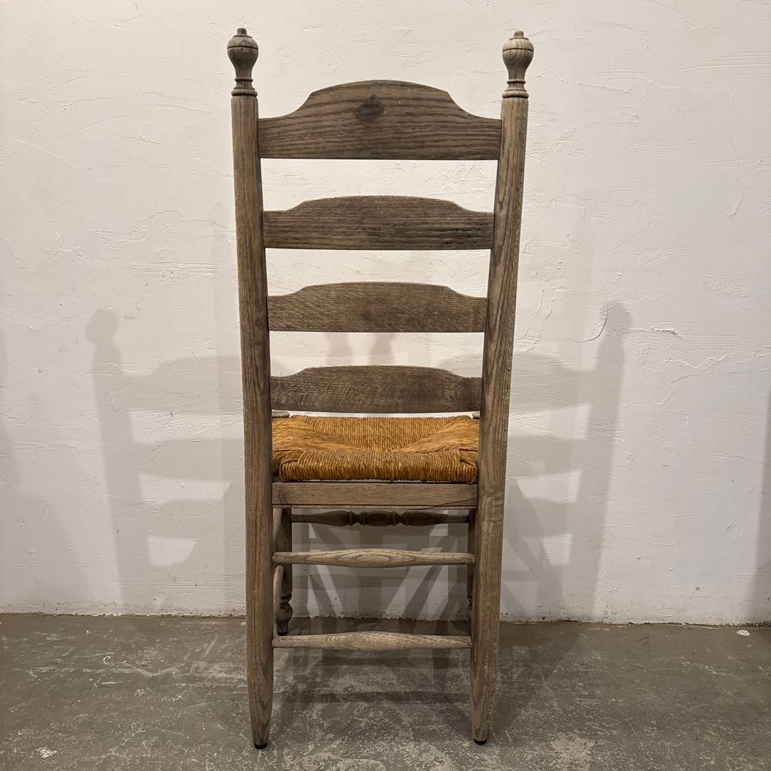 CASAダイニングチェア　カフェチェア　藁座面　剥離