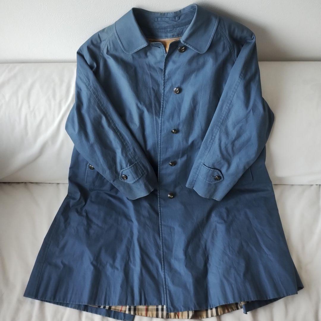BURBERRY　ステンカラーコート　ノバチェック　ブルー