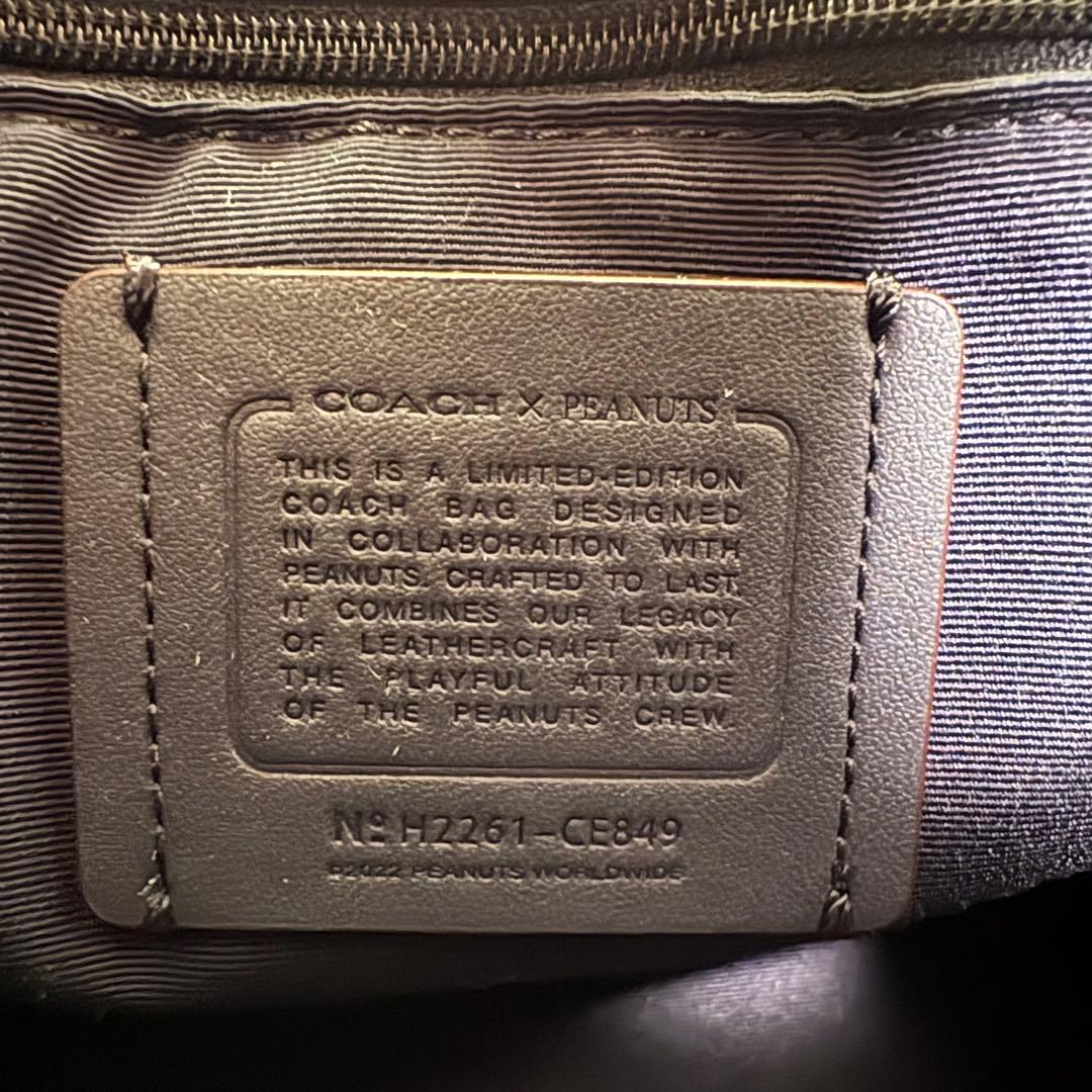 ぴー COACH スヌーピーコラボ CE849 2wayレザーバッグ
