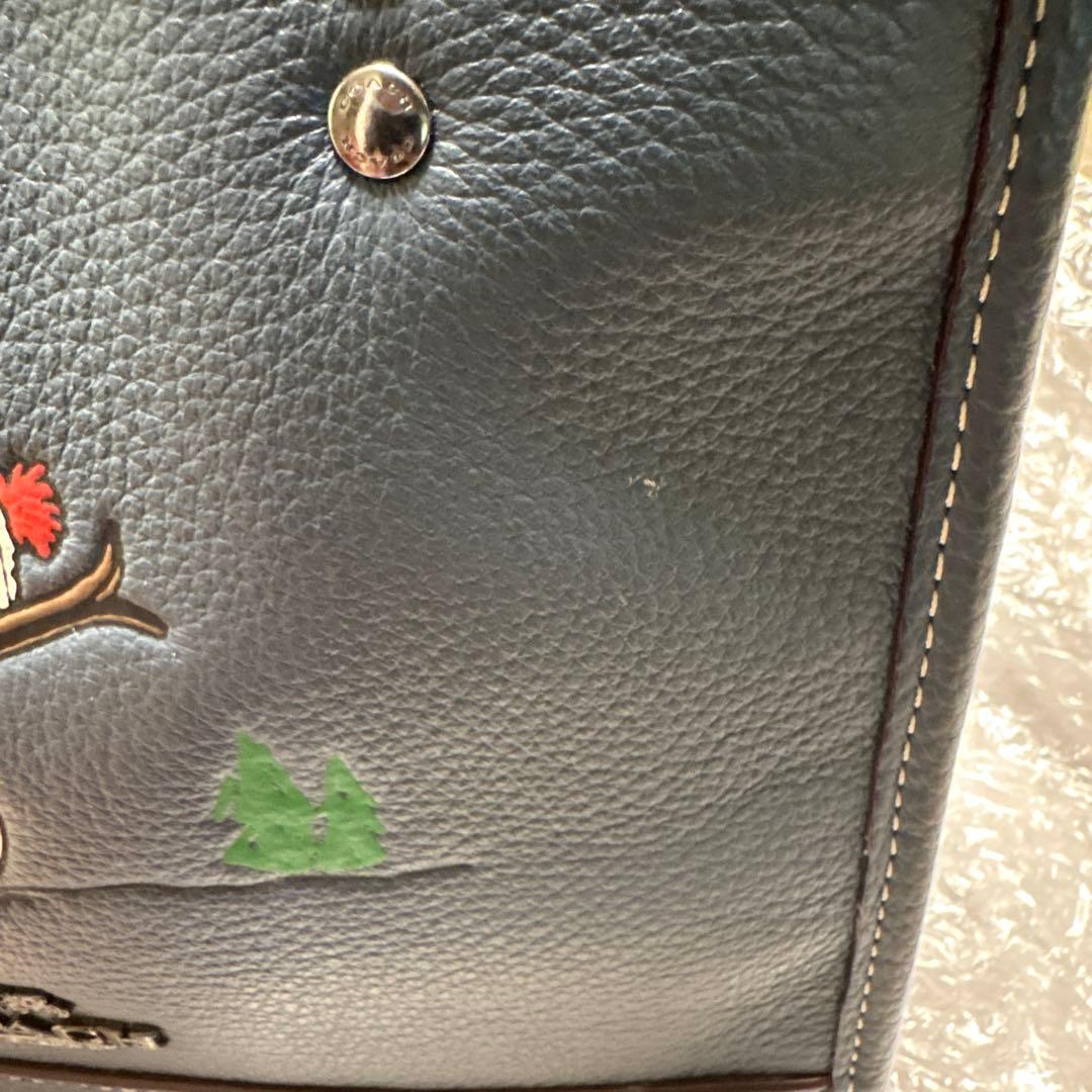 ぴー COACH スヌーピーコラボ CE849 2wayレザーバッグ