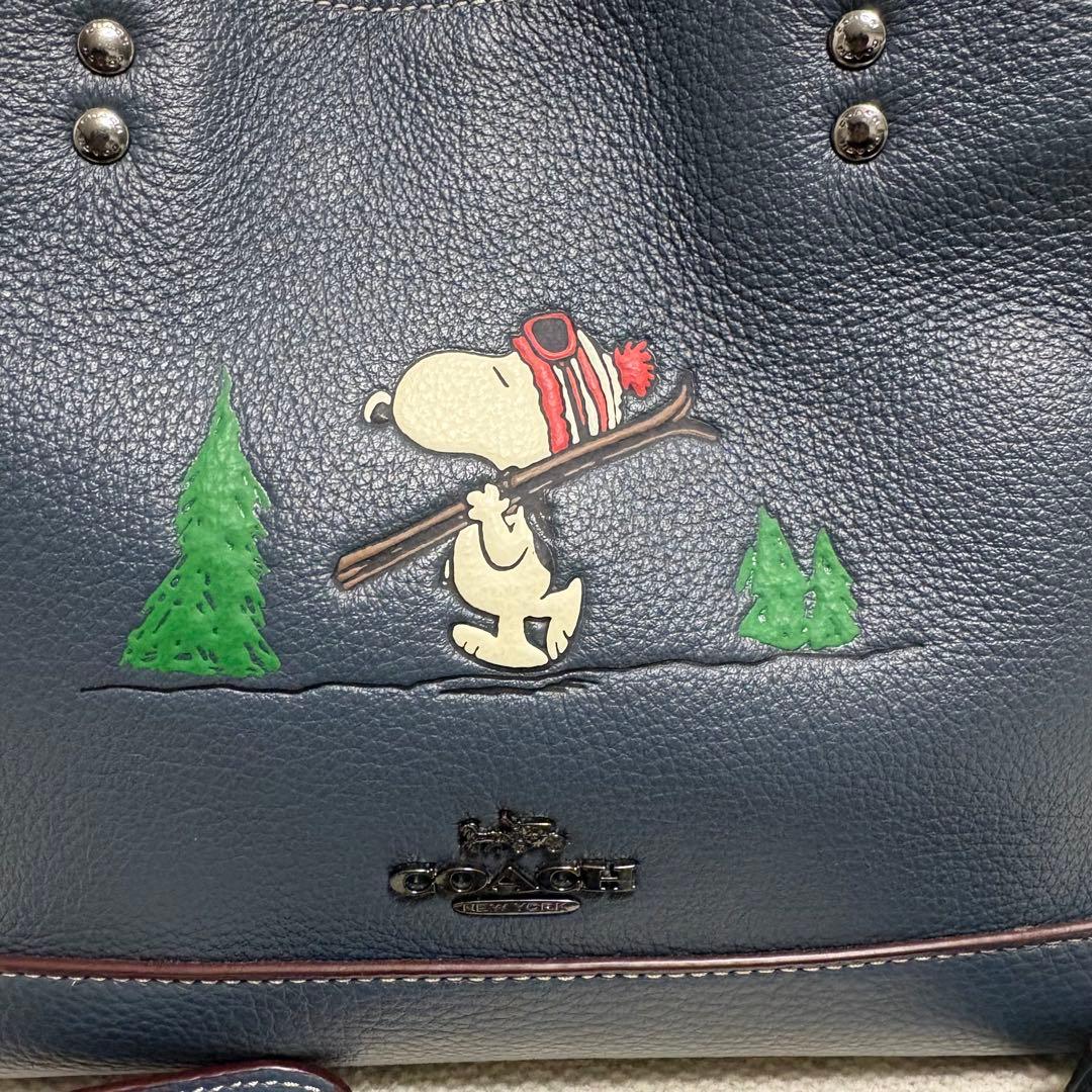 ぴー COACH スヌーピーコラボ CE849 2wayレザーバッグ