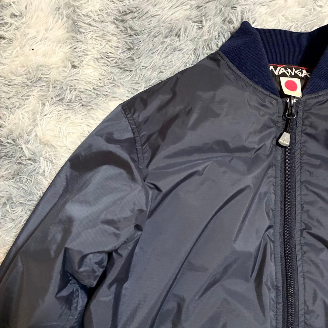 美品【NANGA】MA-1 オーロラテックス ダウンジャケット ネイビー M