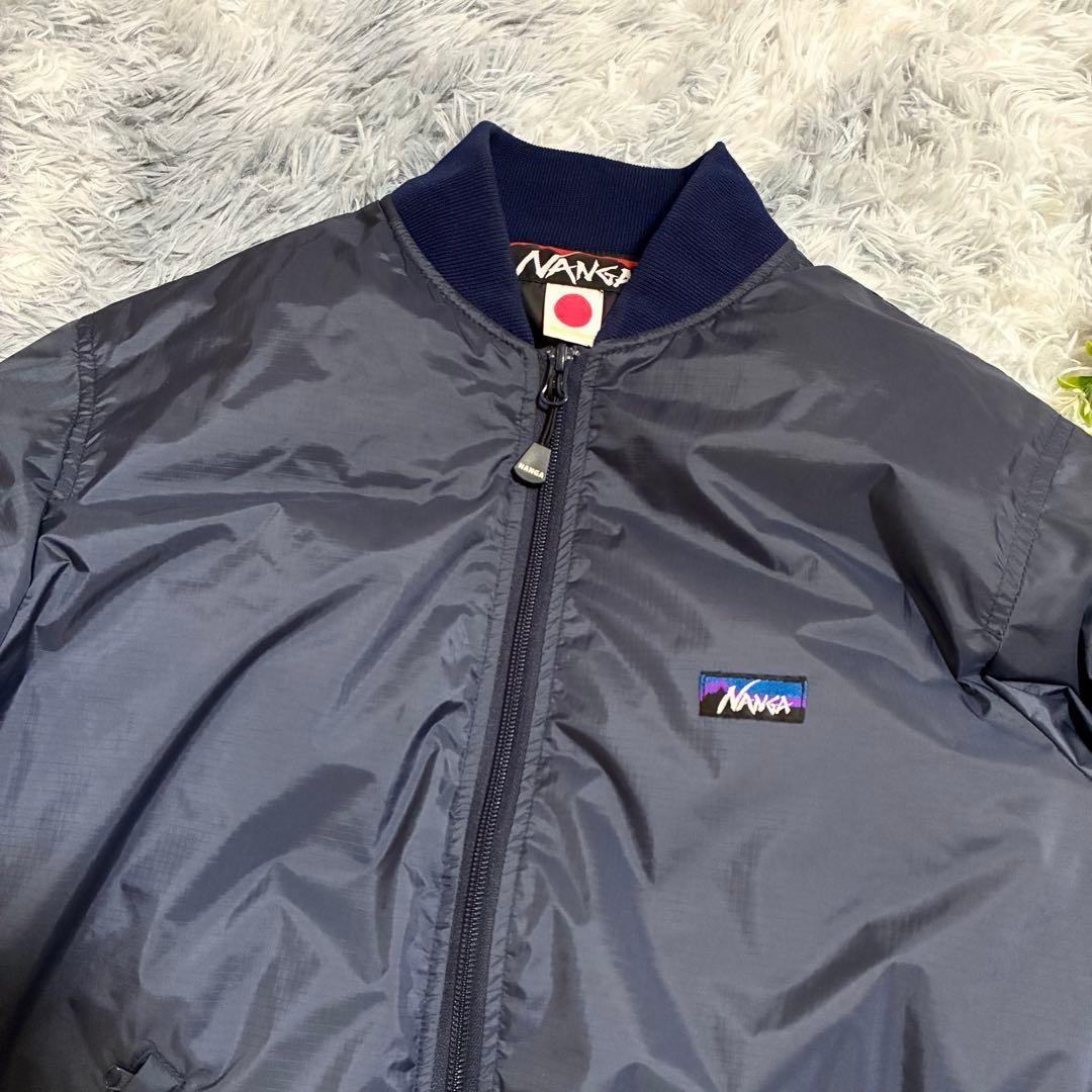 美品【NANGA】MA-1 オーロラテックス ダウンジャケット ネイビー M