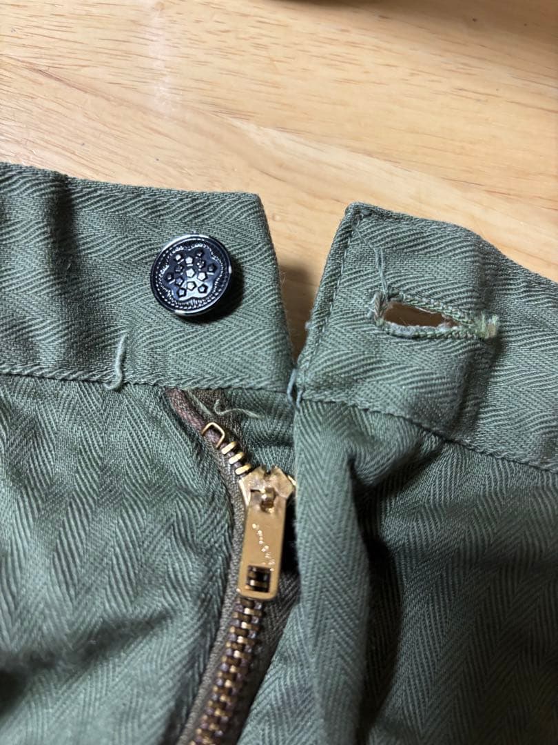 ヴィンテージ　希少 40s-50s HBT ベイカーパンツ 13スターボタン