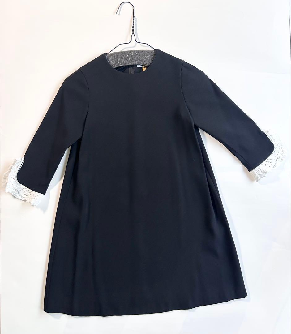 【美品】Mame Kurogouchi/マメクロゴウチ/ブラックワンピース120