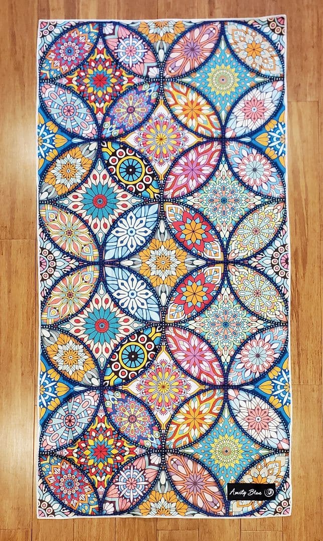 ★新品★ヨガ・ビーチタオル、タペストリー、敷物、ケース付（エコタオル）