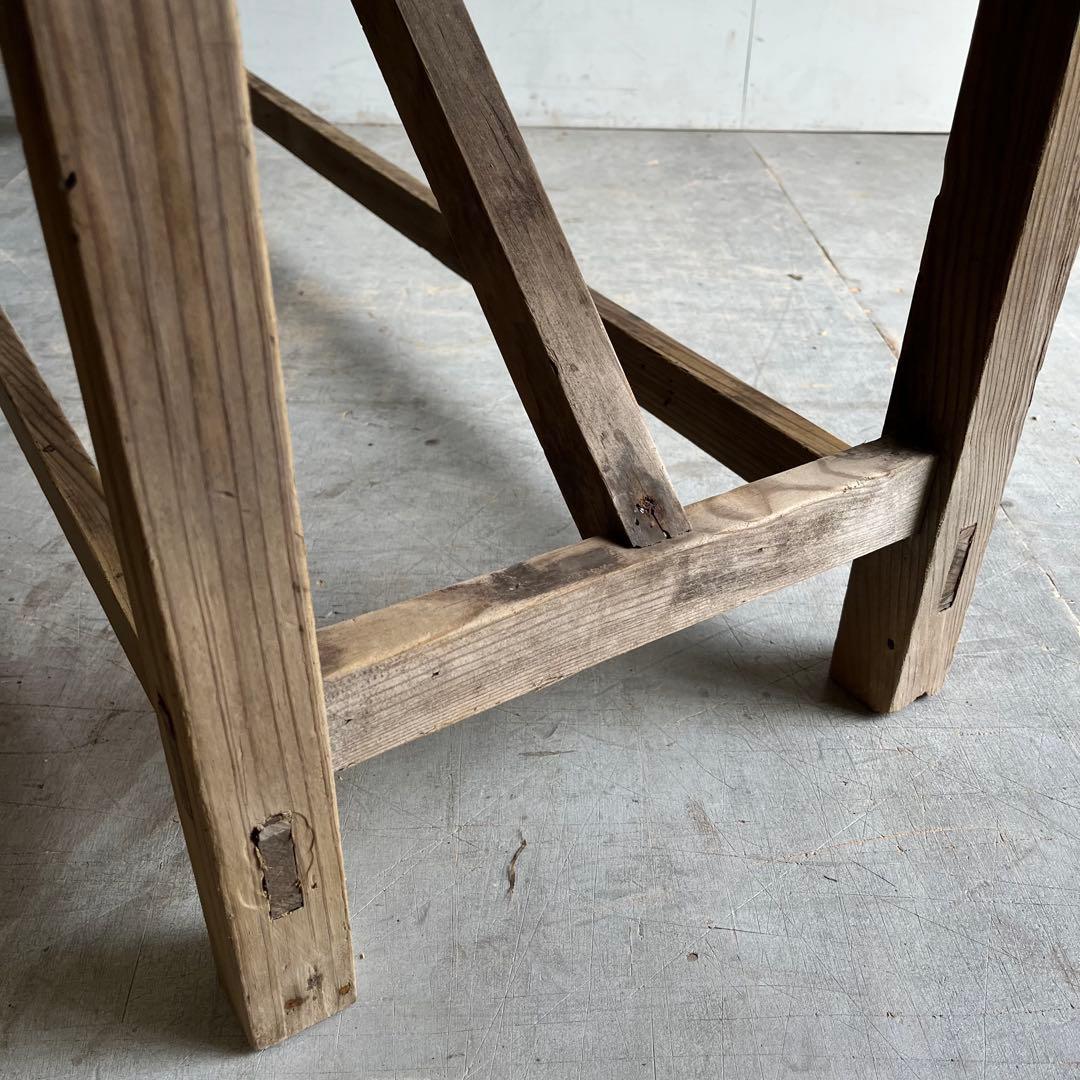 アンティーク テーブル 展示台 作業台 机 シャビー 無垢材 z541