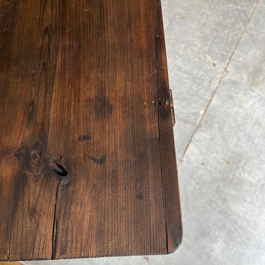 アンティーク テーブル 展示台 作業台 机 シャビー 無垢材 z541