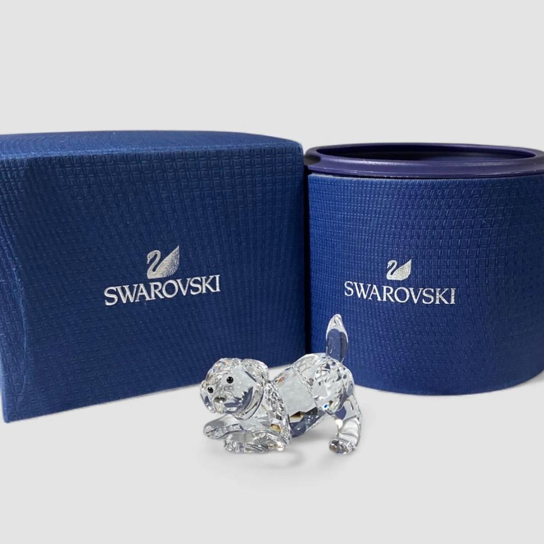 超美品　SWAROVSKI スワロフスキー クリスタル ラブラドール　子犬　置物