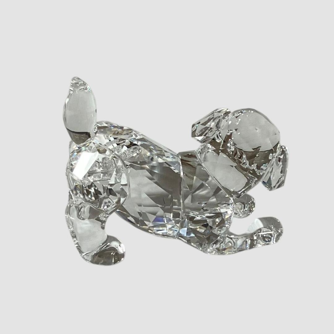 超美品　SWAROVSKI スワロフスキー クリスタル ラブラドール　子犬　置物