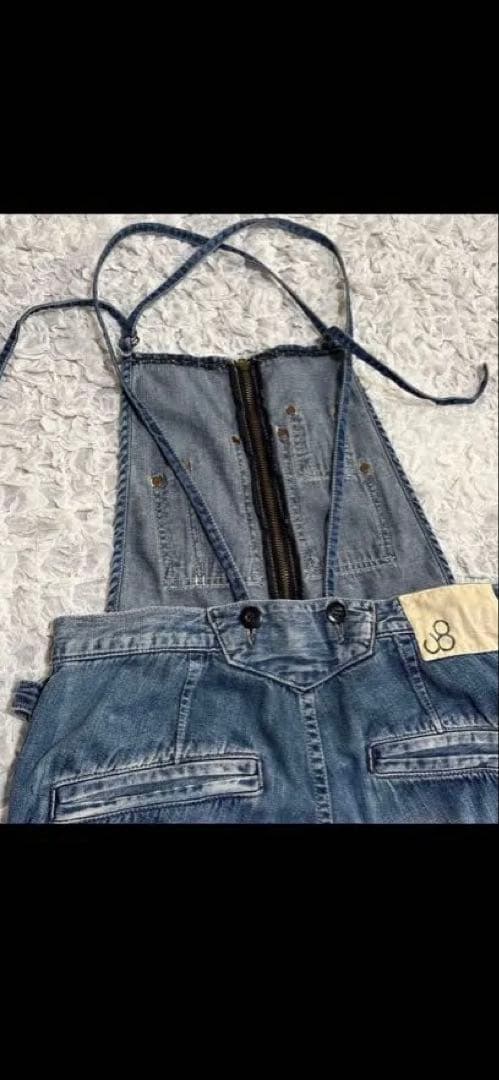 ジョンブル　デニム フレンチ サロペット　オーバーオール　インディゴ　Lサイズ