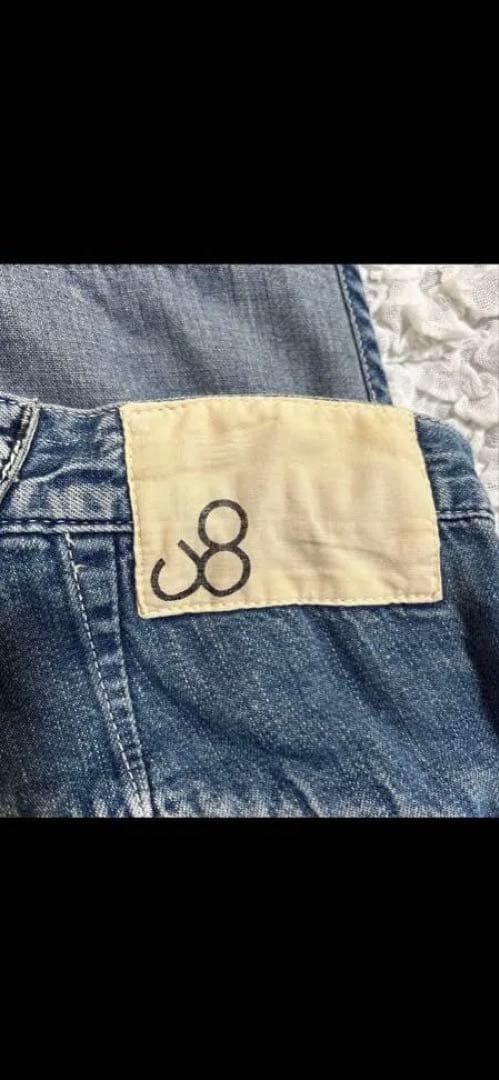 ジョンブル　デニム フレンチ サロペット　オーバーオール　インディゴ　Lサイズ