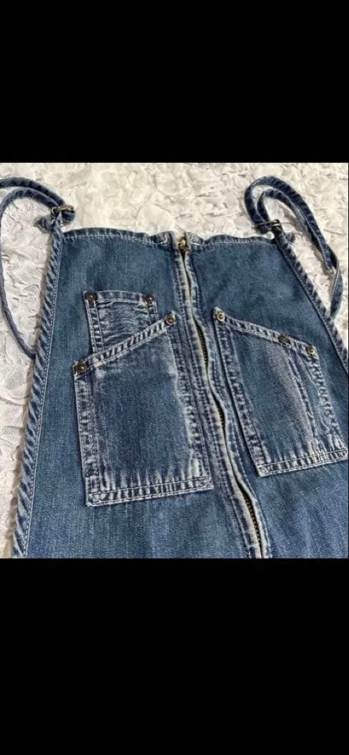 ジョンブル　デニム フレンチ サロペット　オーバーオール　インディゴ　Lサイズ