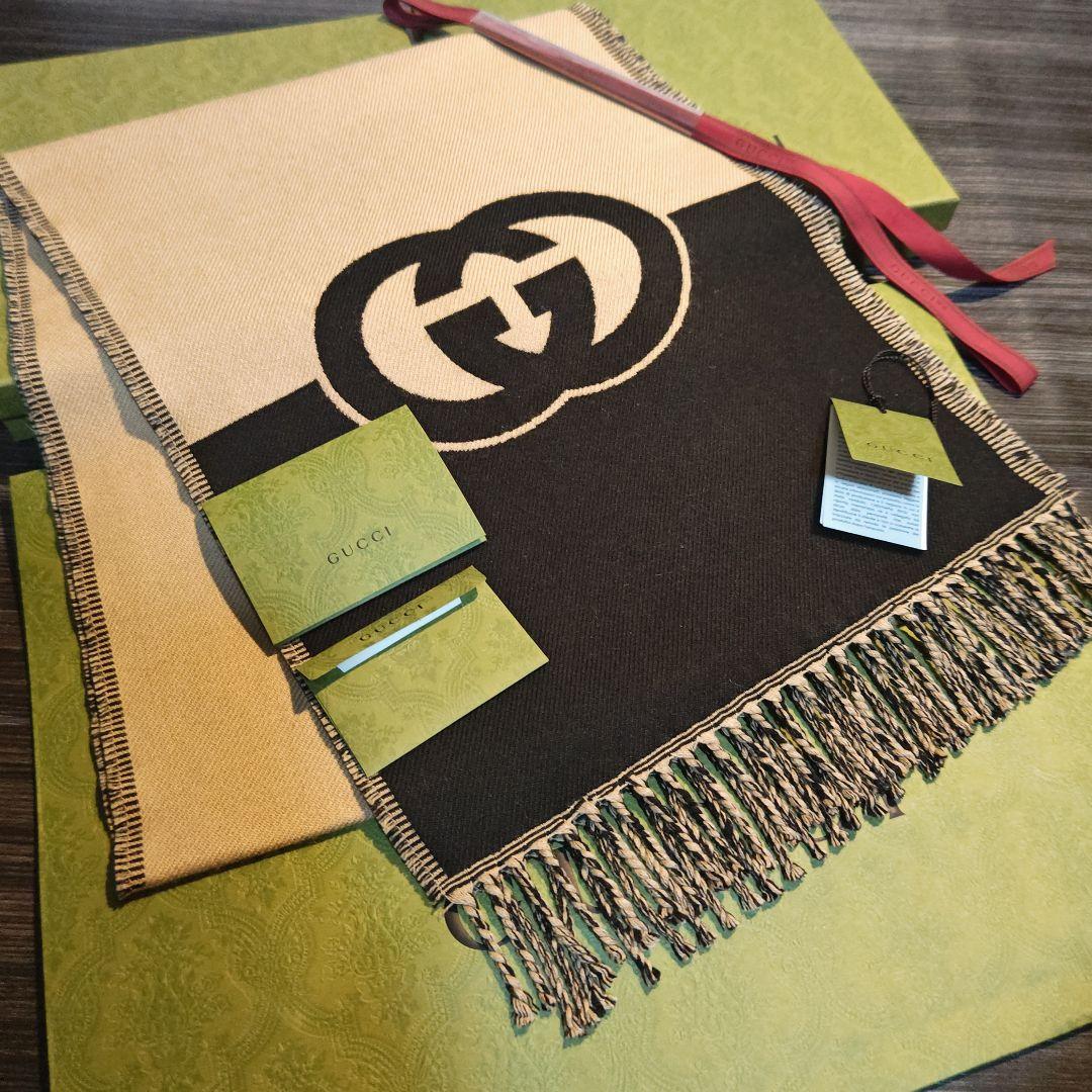 ❤新品箱袋付き❤GUCCI マフラー ストール スカーフ ショール❤定価7万円❤