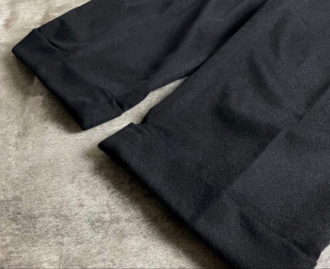 MARKAWARE マーカウェア カシミヤ ワイド スラックス 2タック 黒系