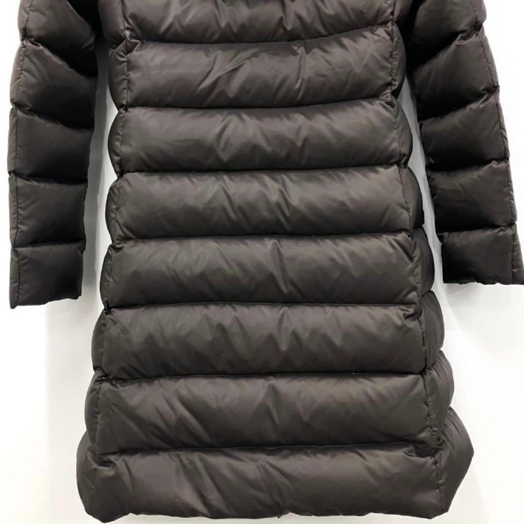 MONCLER モンクレール ロング ダウン ファー 茶 キッズ レディースM