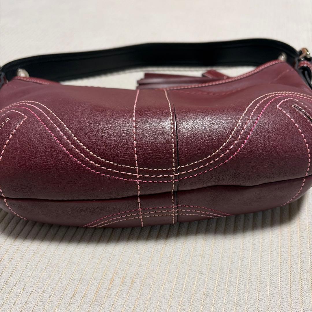 新品同様✨COACH アクセサリーポーチ ホーボー ソーホー肩掛け オールレザー