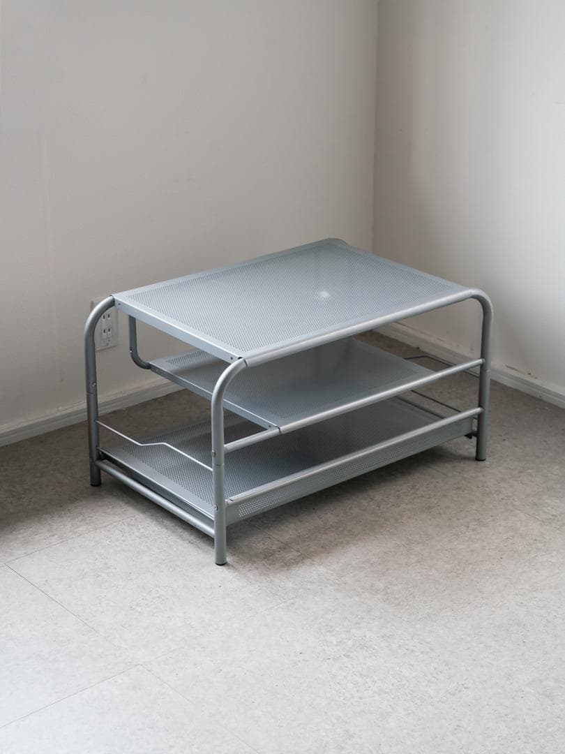 80-90's vintage パンチングメタル テーブル/TVボード モダン