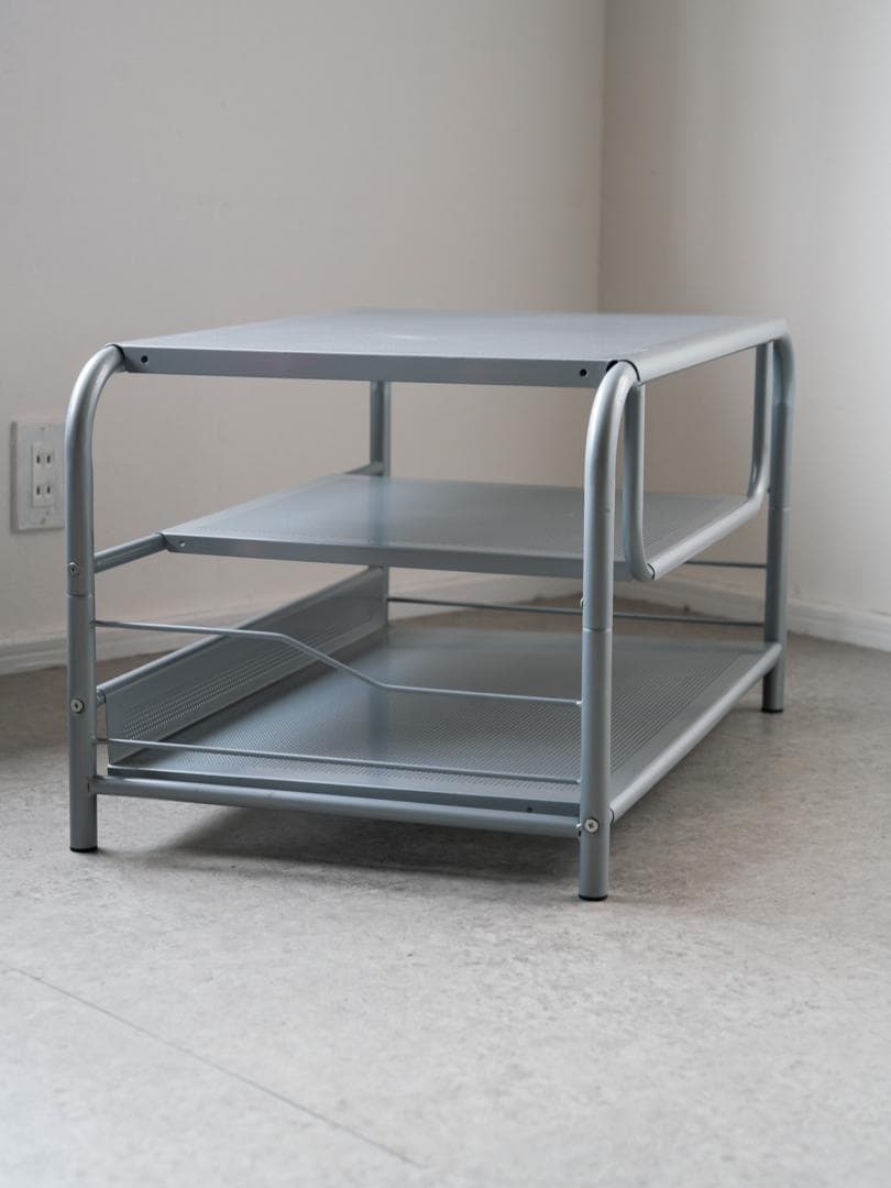 80-90's vintage パンチングメタル テーブル/TVボード モダン