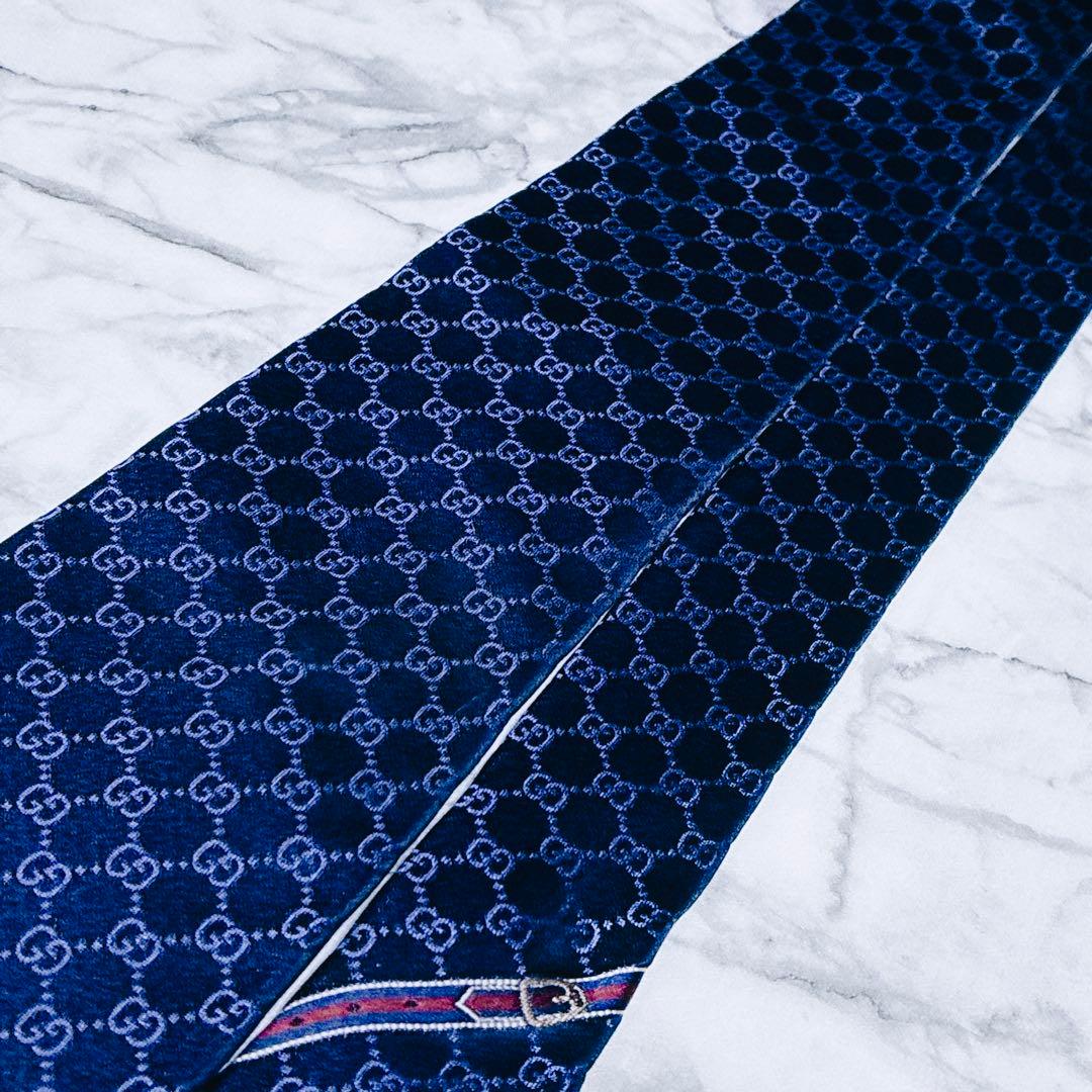 ✨未使用クラス✨GUCCI 現行　GG柄　シェリーライン　パープル　ネクタイ