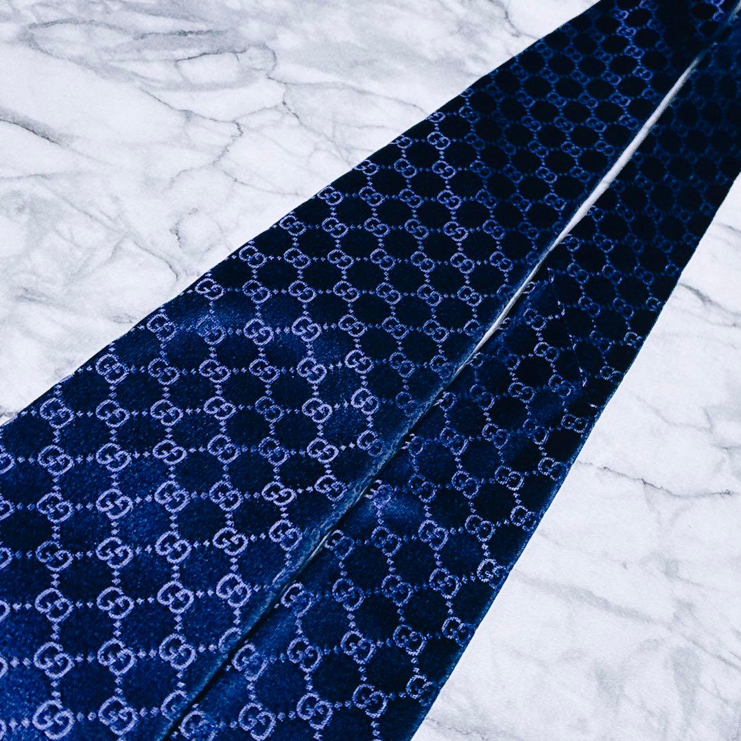 ✨未使用クラス✨GUCCI 現行　GG柄　シェリーライン　パープル　ネクタイ