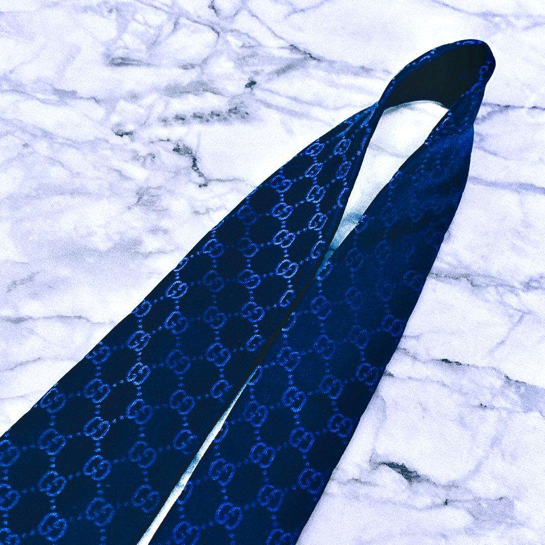 ✨未使用クラス✨GUCCI 現行　GG柄　シェリーライン　パープル　ネクタイ