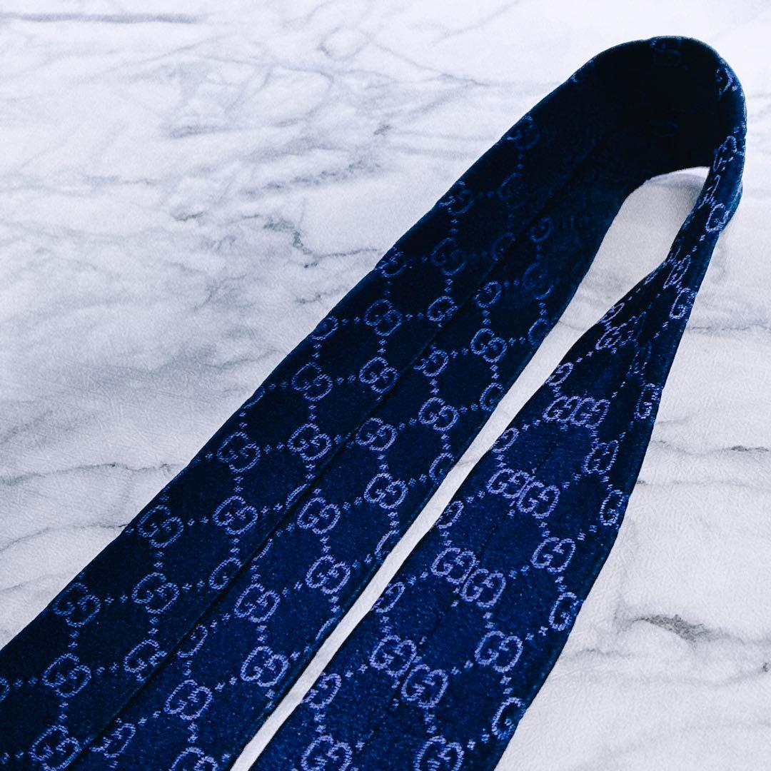 ✨未使用クラス✨GUCCI 現行　GG柄　シェリーライン　パープル　ネクタイ