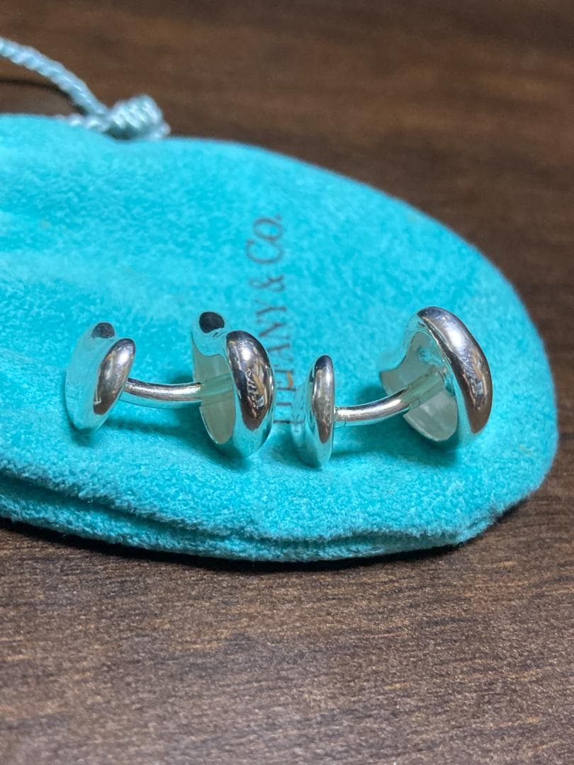 美品 ティファニー ビーンズ エルサペレッティ カフス シルバー 925