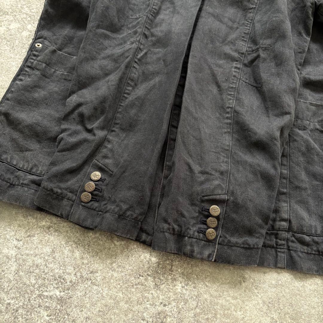 【Papas】 パパス リネンカバーオール ジャケット 90s 麻 ヴィンテージ