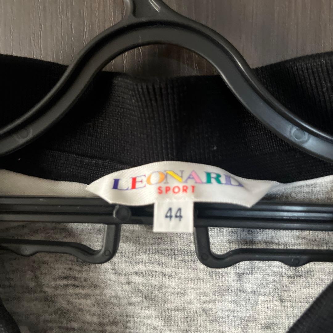 LEONARD 長袖ポロシャツ 44 ブラック/ピンク