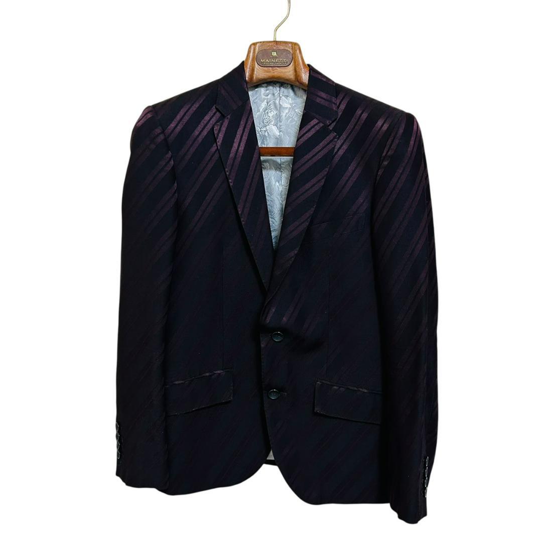 美品 d.k.f ドン小西 デザインジャケット 44 赤 シルバー 派手 モード