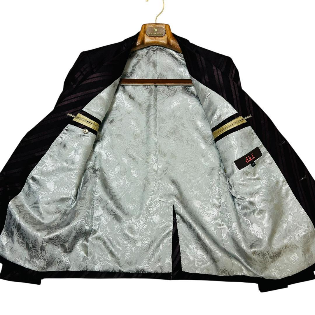 美品 d.k.f ドン小西 デザインジャケット 44 赤 シルバー 派手 モード