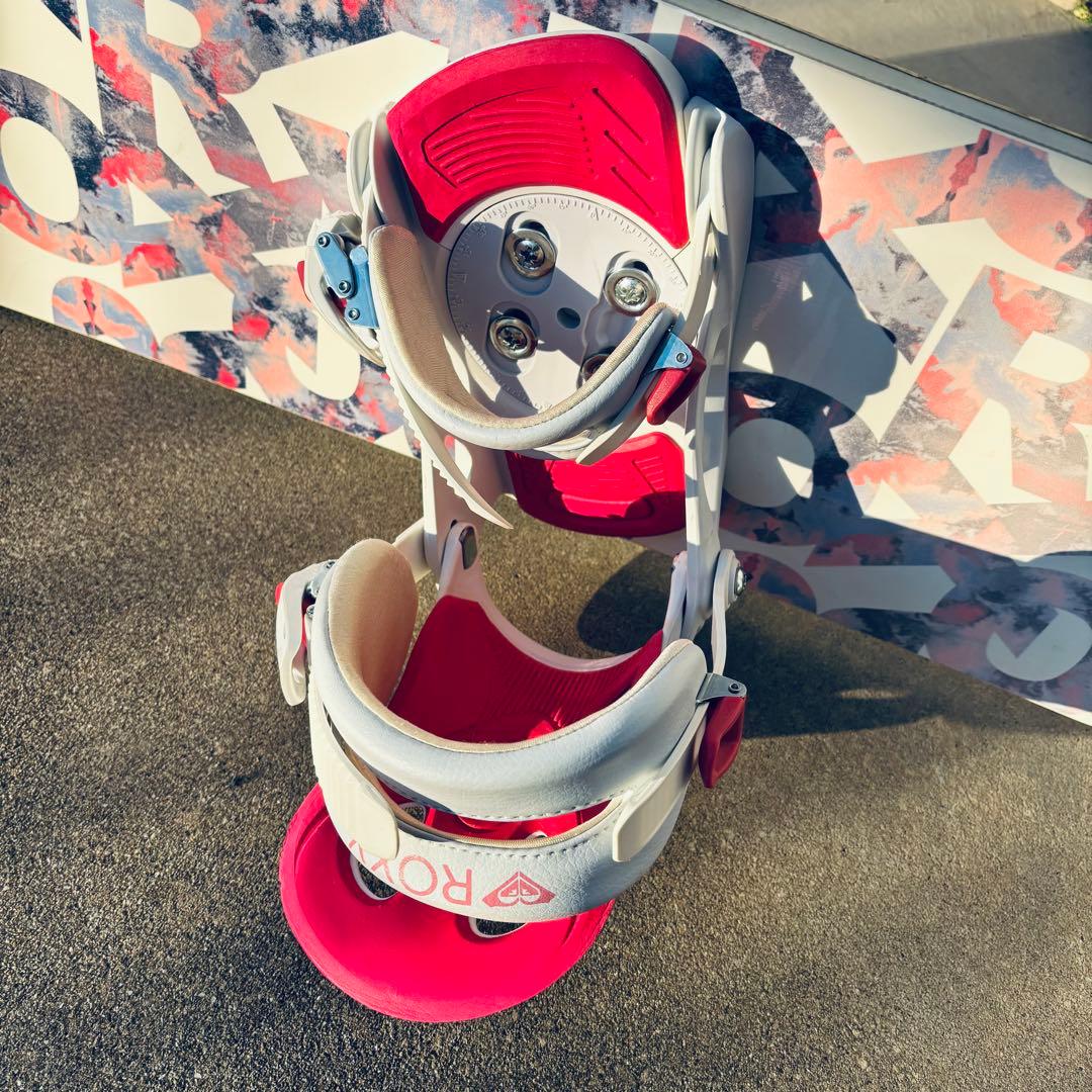 お得✨ROXY ビンディング×板カバーセット‼️ピンク スノーボード スノボ 板