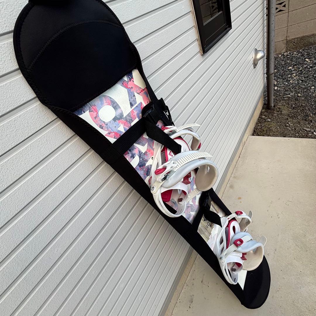 お得✨ROXY ビンディング×板カバーセット‼️ピンク スノーボード スノボ 板