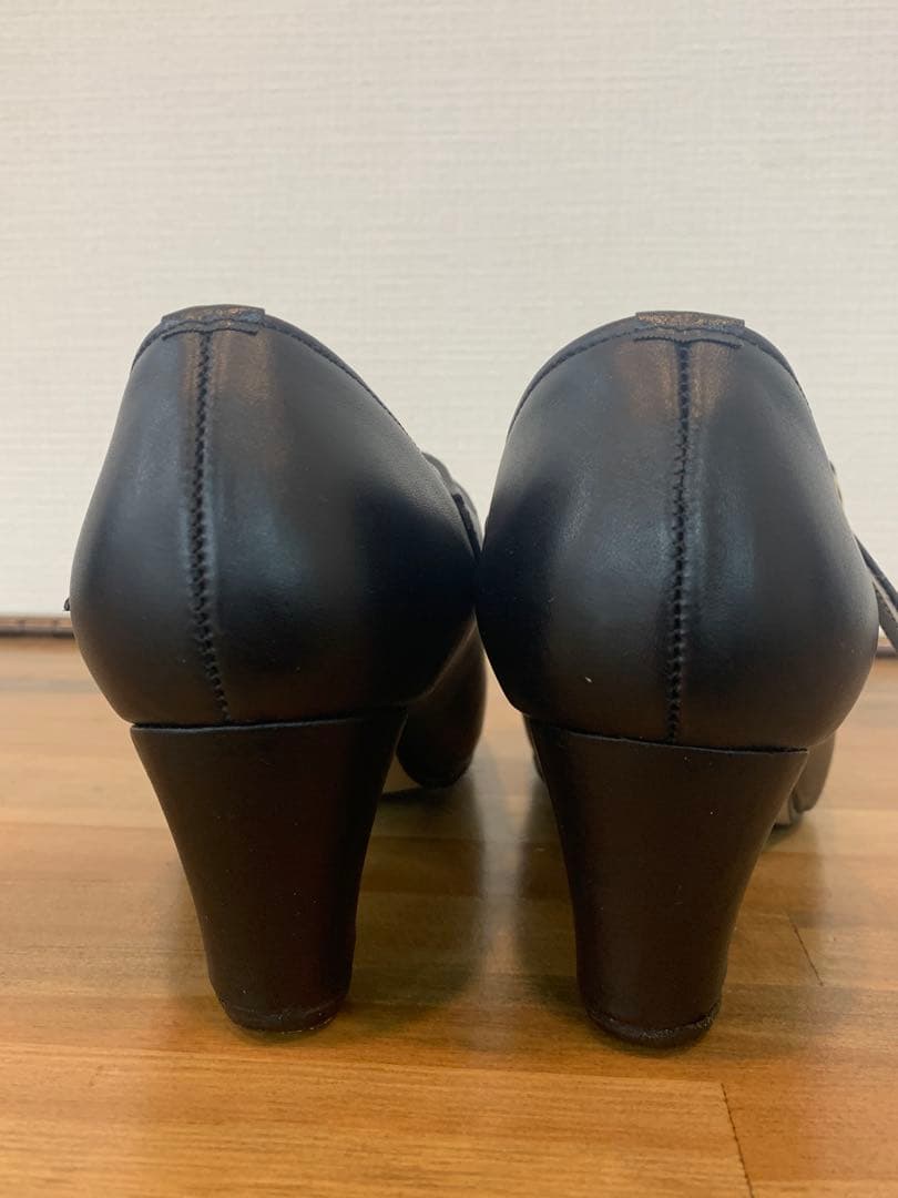 フラメンコシューズ　黒 37.5 幅広