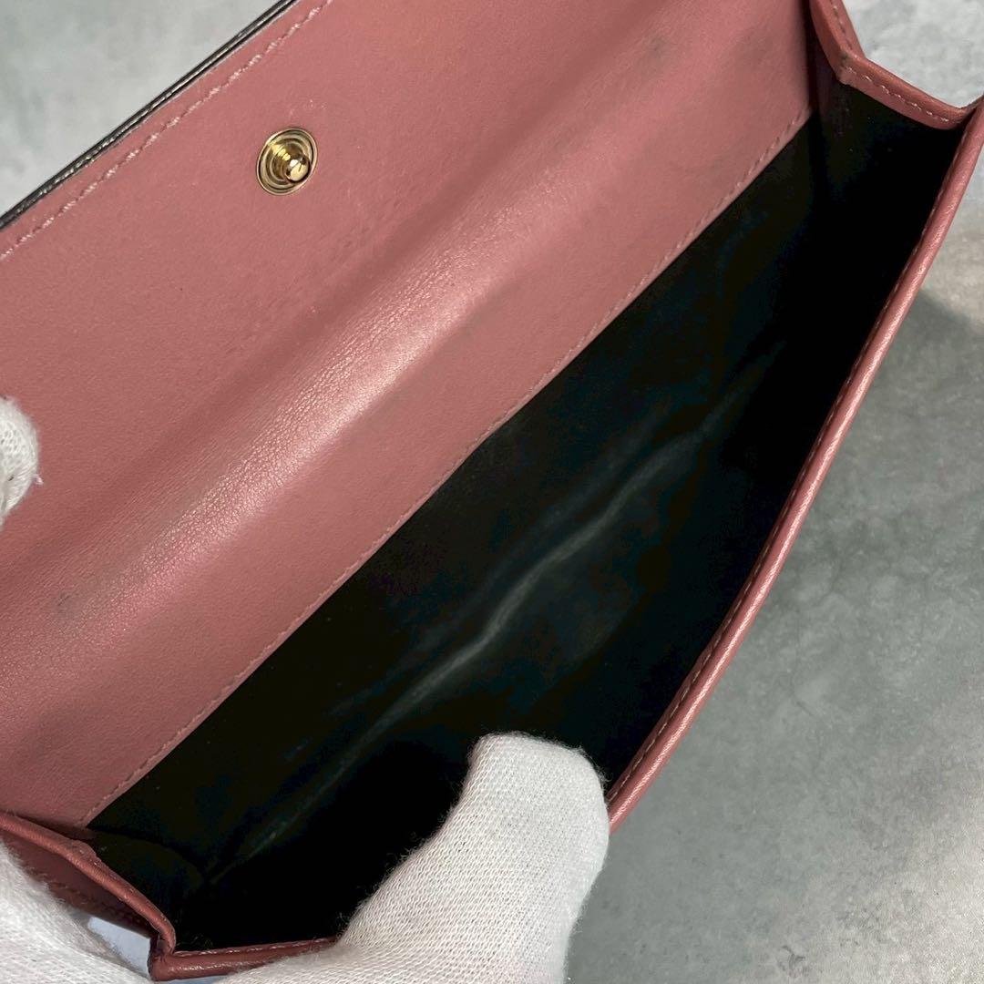 グッチ GUCCI ラブリーハート GGキャンバス 長財布 Wホック ピンク