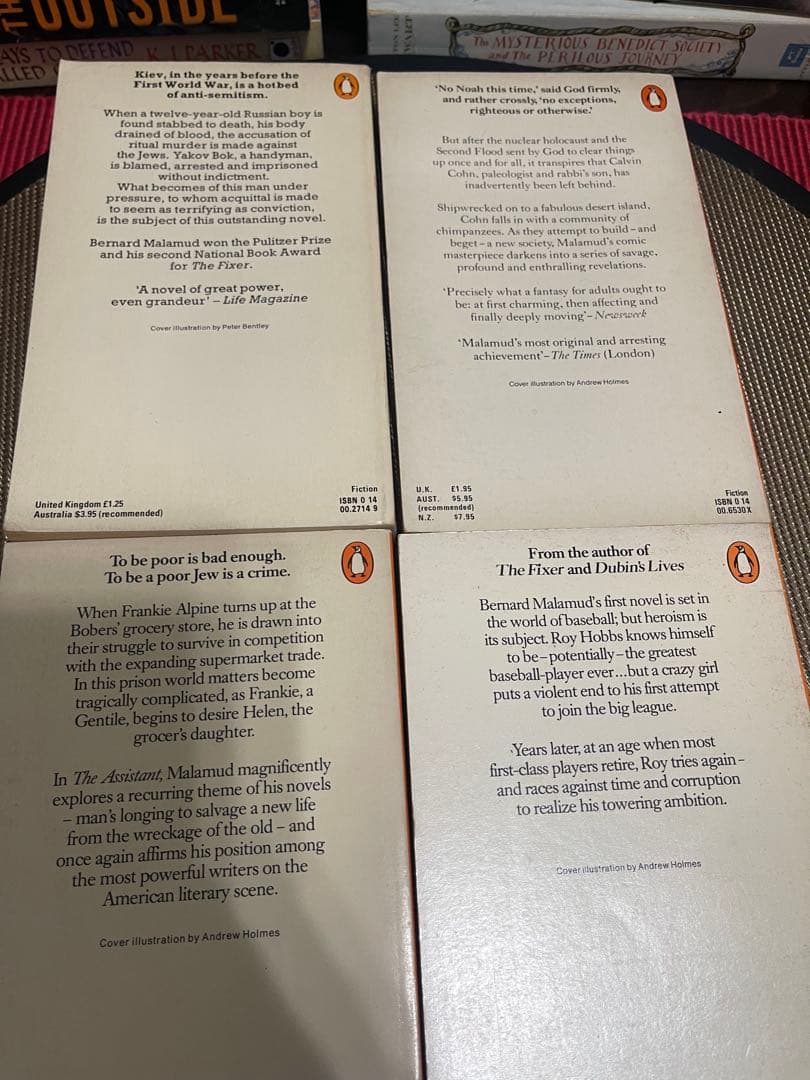 4冊セット Bernard Malamud バーナード・マラマッド 作品集
