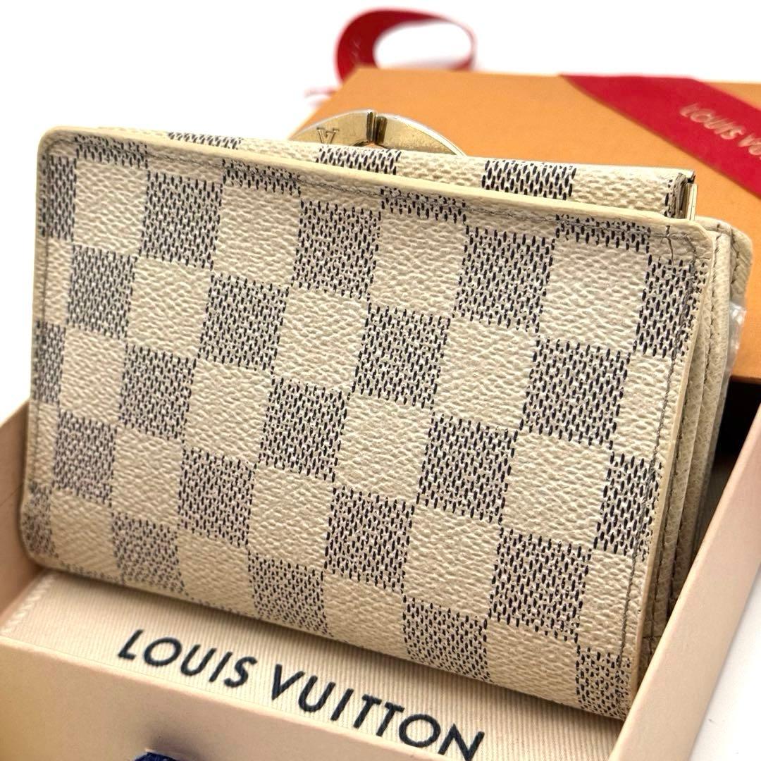 【新型】ルイヴィトン　ダミエ　アズール　ヴィエノワ　カード８枚　コンパクト　財布