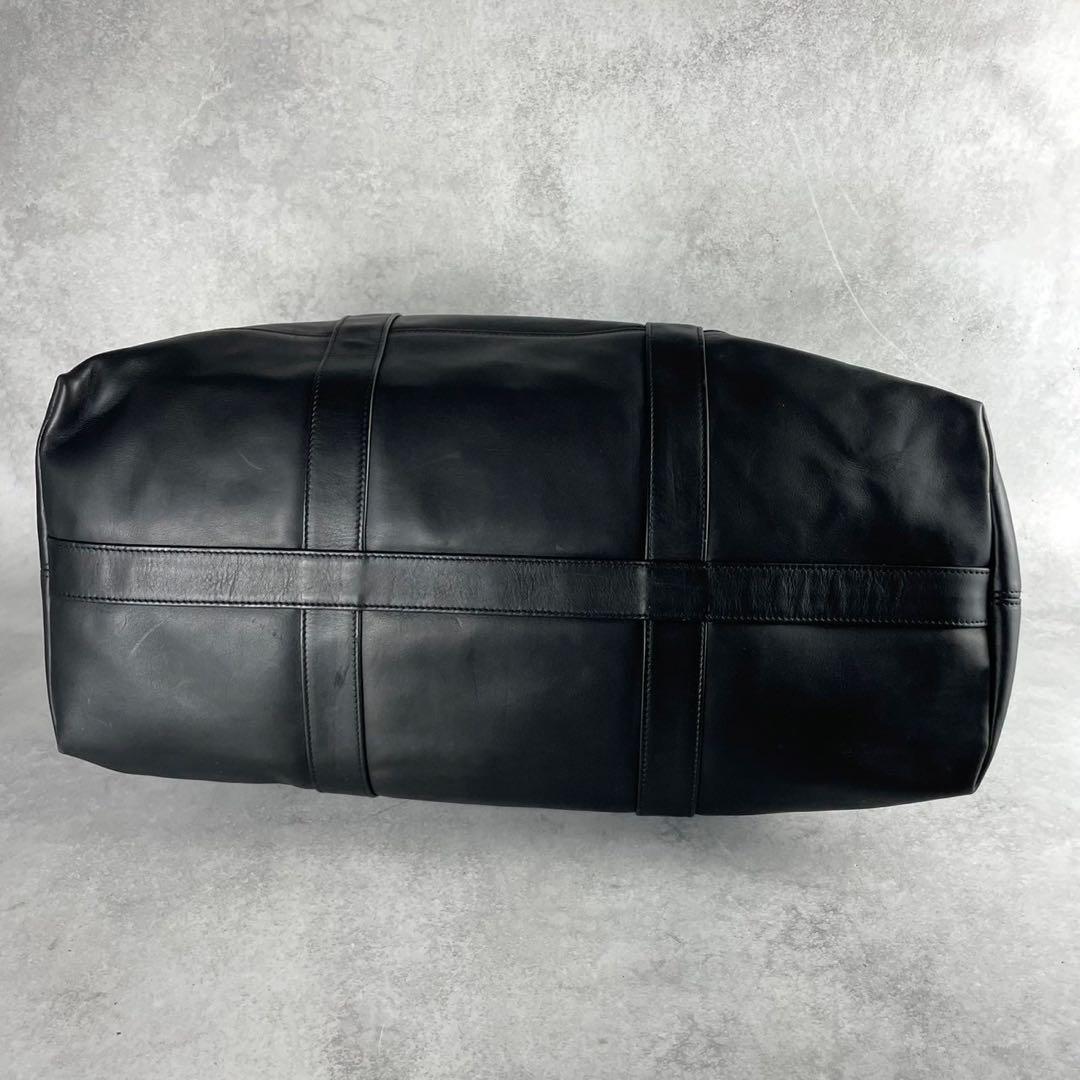 【美品 人気高騰】コーチ ボストンバッグ オールド ハンド トート レザー 黒