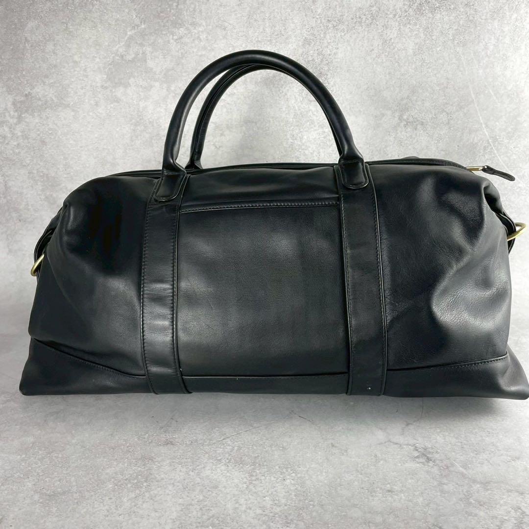 【美品 人気高騰】コーチ ボストンバッグ オールド ハンド トート レザー 黒